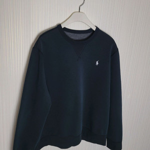 105_폴로 맨투맨 스웻셔츠 블랙 코튼폴리
