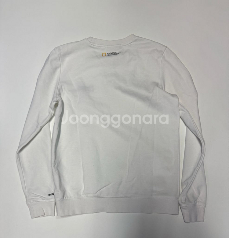 여성 내셔널지오그래픽 화이트 스웻 맨투맨--2