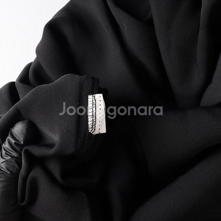 [S]자라 블랙 셔링 주름 뷔스티에 나시 롱 원피스 슬--6