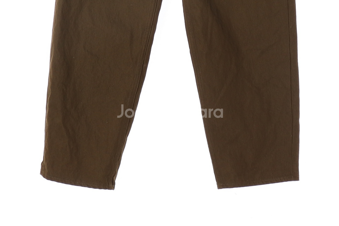 [S]코스 카키브라운 와이드 벌룬 맘핏 데님 치노팬츠--3