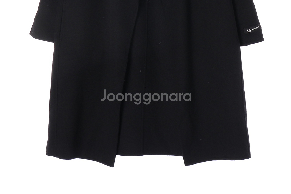 [S]에고이스트 울캐미시어82% 블랙 핸드메이드 코트--3