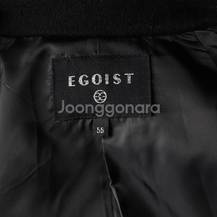 [S]에고이스트 울캐미시어82% 블랙 핸드메이드 코트--5
