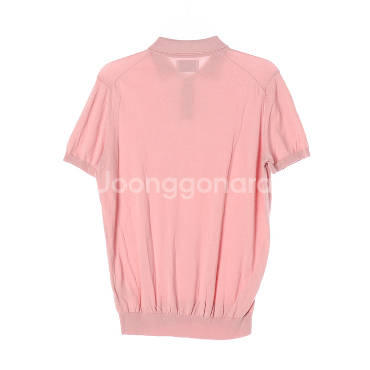 [M]자라 연핑크 반팔 카라 니트 PK 카라티 폴로 티--3