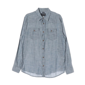 [L]아르마니 진스 블루 아웃포켓 긴팔 웨스턴 셔츠