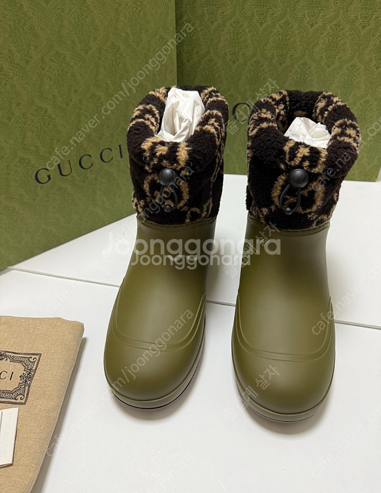 구찌 남성 러버 부츠 gg gucci--0