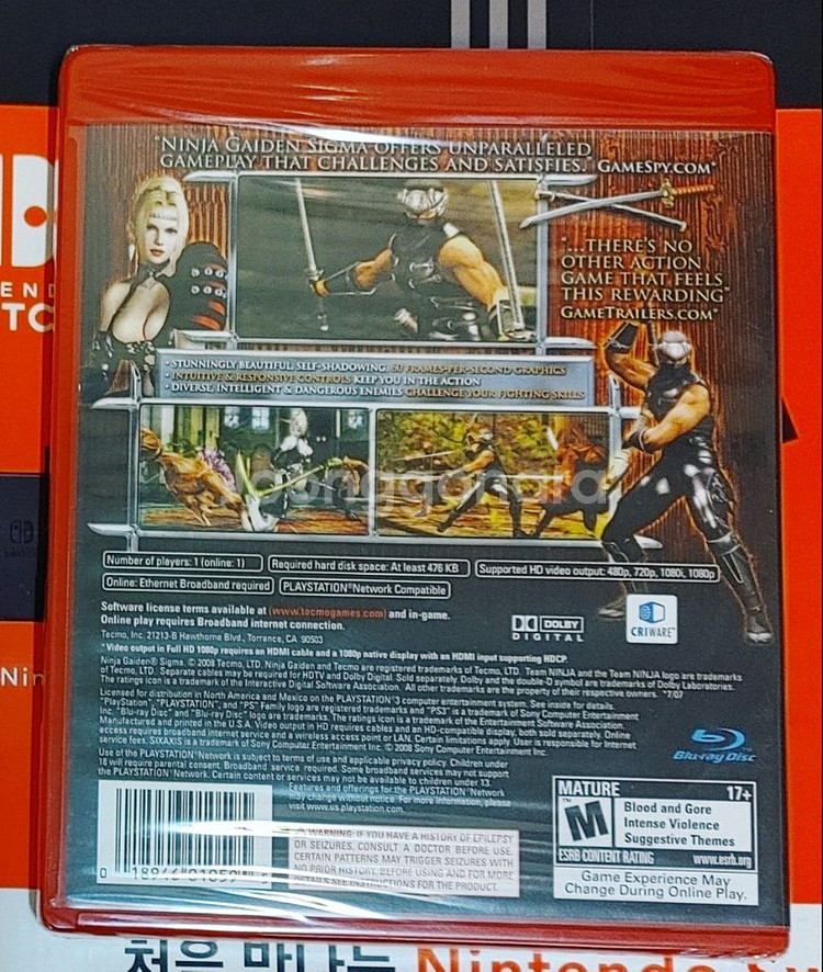 (미개봉)PS3닌자가이덴 시그마 북미판팝니다!!--1