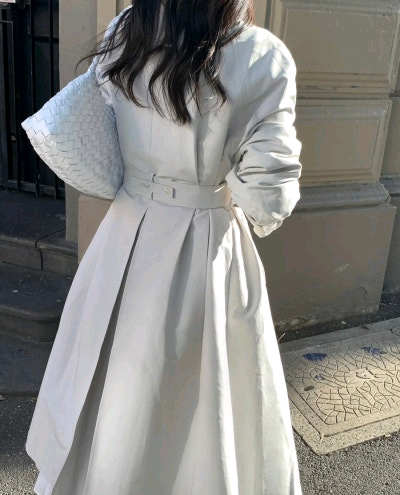 새상품) 나흐트 에떼 트렌치코트 아이보리--2