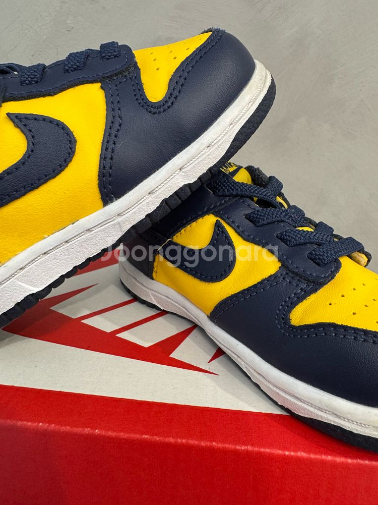 나이키 키즈 덩크 미시건 바시티 메이즈 TDE 140사--3