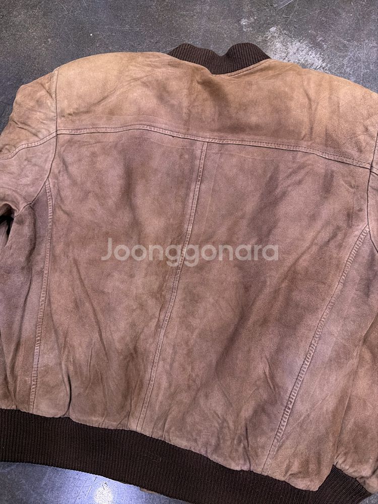 런던포그 산양가죽 스웨이드 레더자켓 블루종 M--1