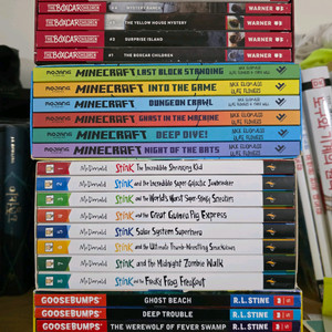 영어원서 구스범스. 스팅크. 마인크래프트 박스카췰드런등