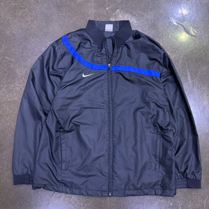 나이키 00s 스우시 로고 블루 라인 바람막이 점퍼 L