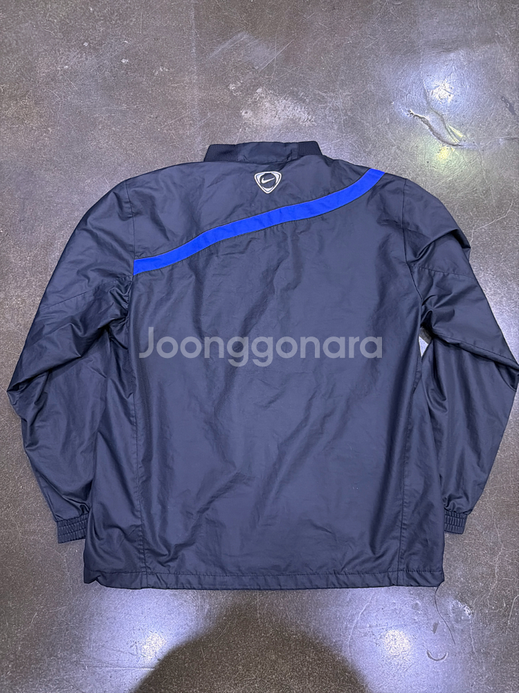 나이키 00s 스우시 로고 블루 라인 바람막이 점퍼 L--1