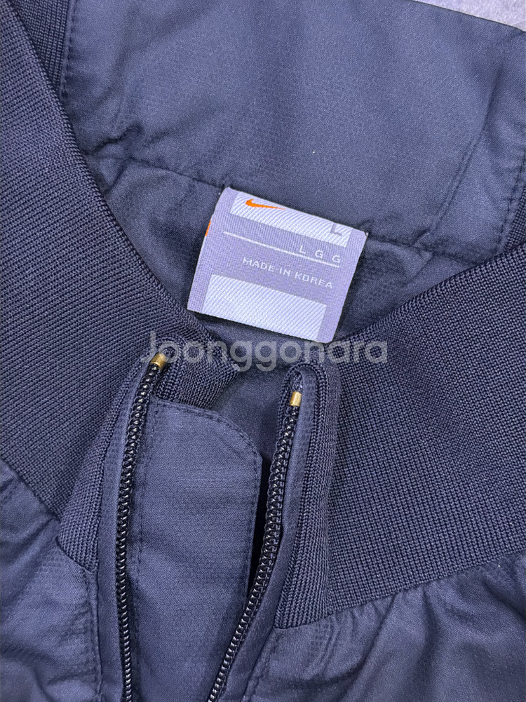 나이키 00s 스우시 로고 블루 라인 바람막이 점퍼 L--7