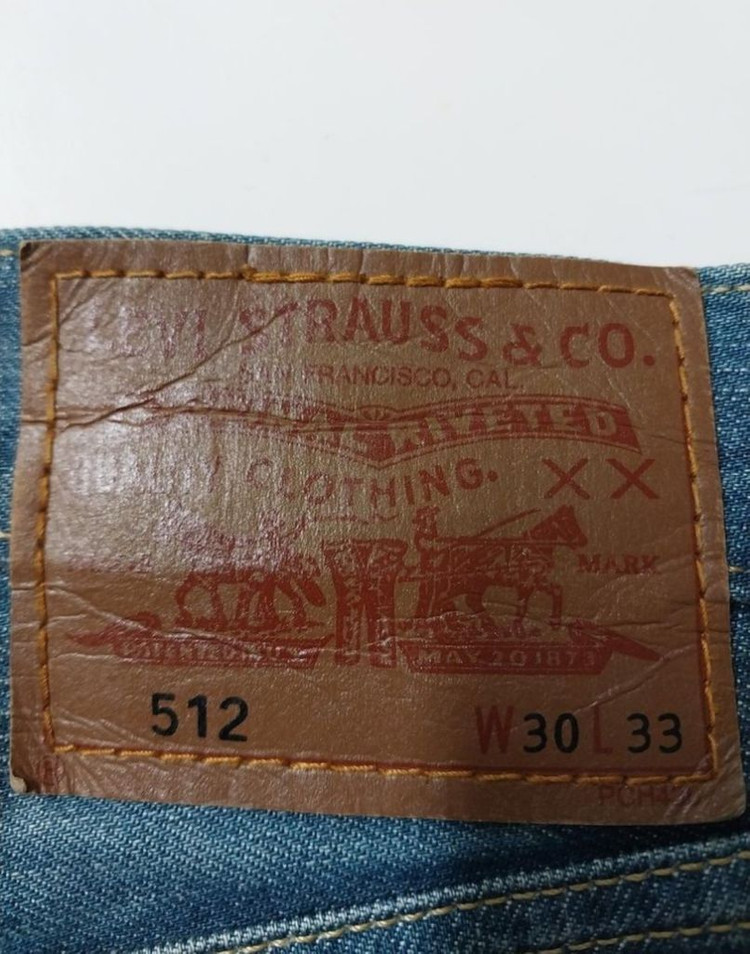 30)리바이스 512 워싱 데님 생지 일자청바지 이미지