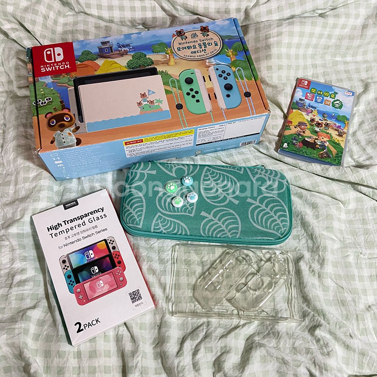 닌텐도 스위치 동물의숲 에디션 + 모동숲 칩--0