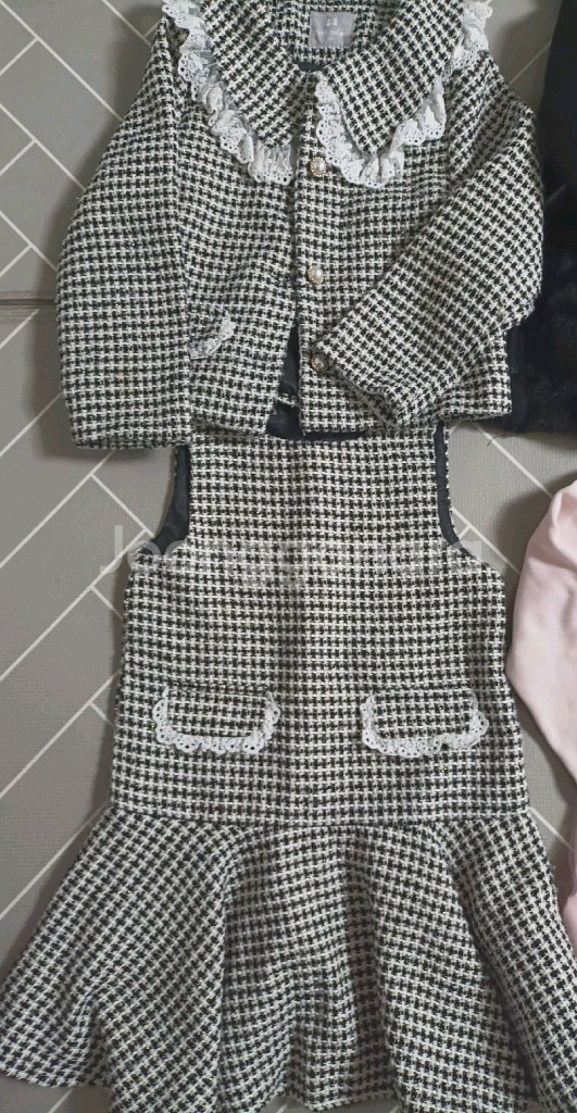 120여아 예쁜겨울상의, 원피스세트 일괄판매--2