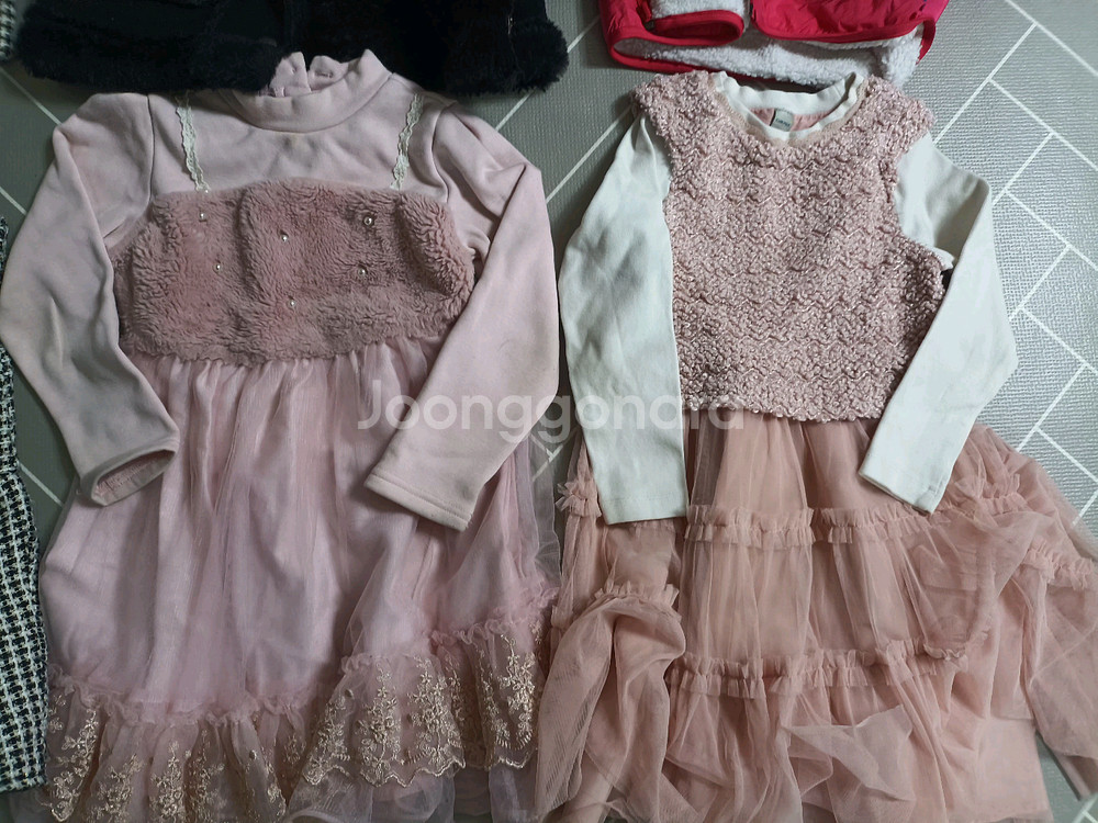 120여아 예쁜겨울상의, 원피스세트 일괄판매--6