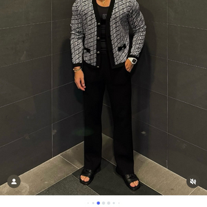 라피나토에뚜알 RT모노그램 메탈릭 트위드가디건