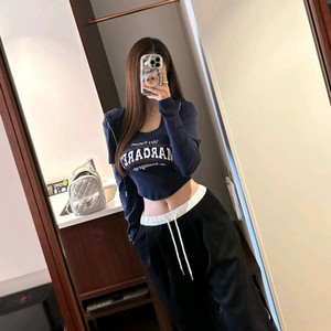 수입의류 밑 둥근 크롭 나시 후드집업 세트