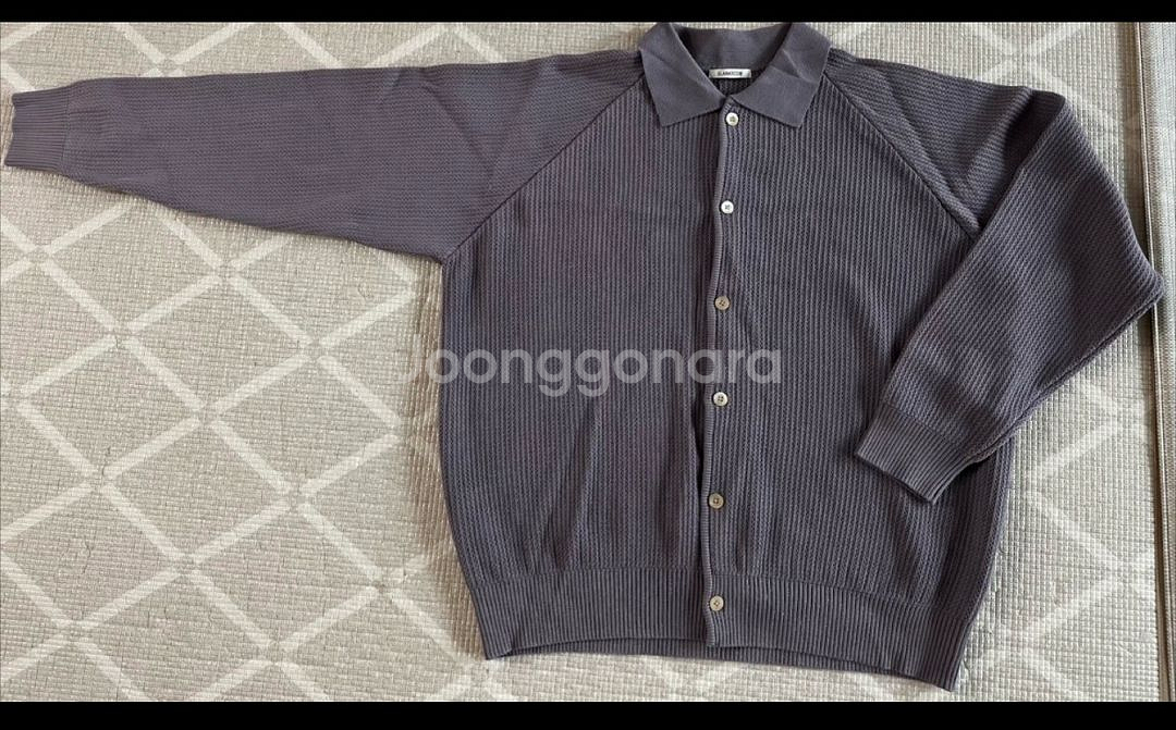 블랭크룸 래글런 카라 카디건_PURPLE FLOWER(--0