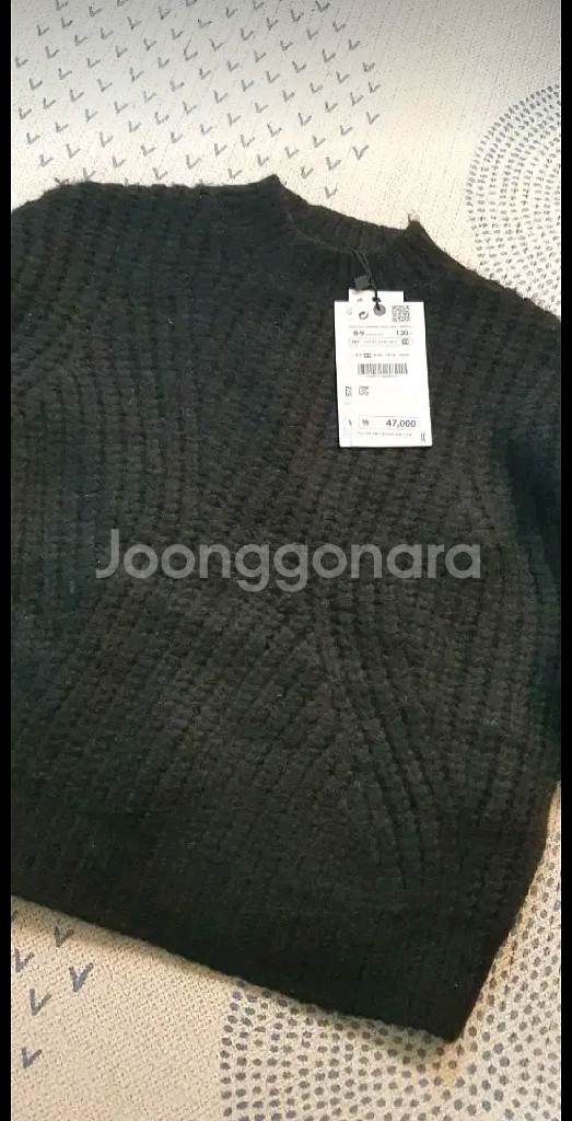 자라키즈 블랙 니트 스웨터 6-7y 새상품--4