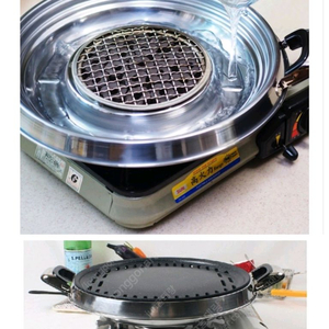 로스타 테이블 가스버너 뚝배기 중앙타공 고기 삼겹살불판