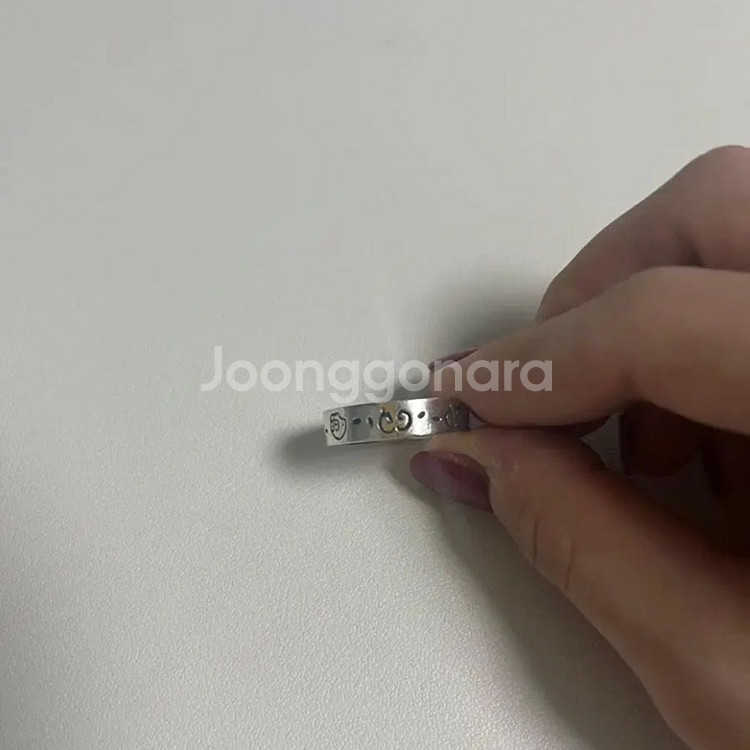 정품 구찌 실버 반지 23호--1