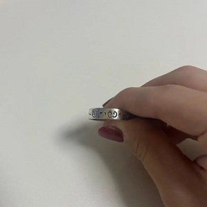 정품 구찌 실버 반지 23호