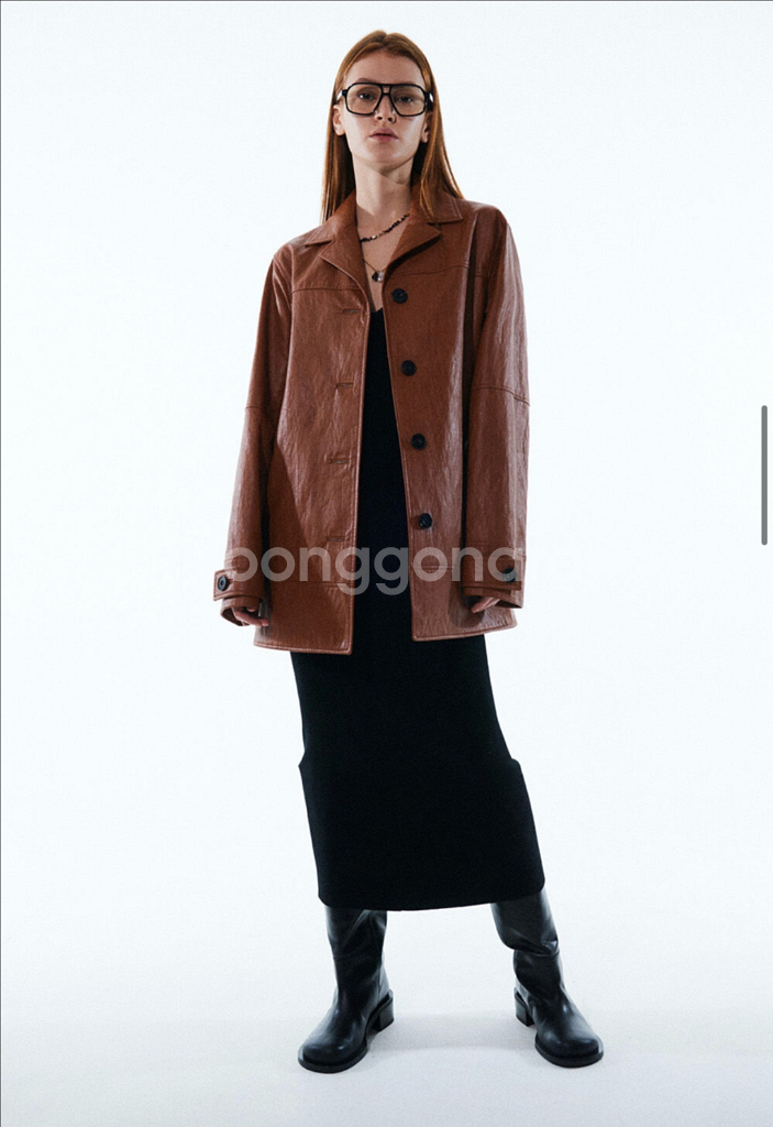 커렌트 비건 레더 자켓--1