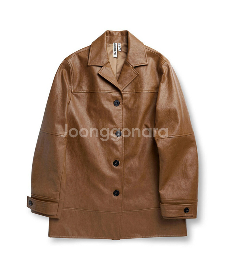 커렌트 비건 레더 자켓--3