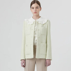 미착용) 라인 Line 트위드자켓 라임색상 봄자켓 연두