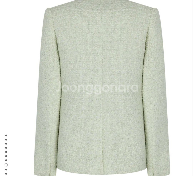 미착용) 라인 Line 트위드자켓 라임색상 봄자켓 연두--3