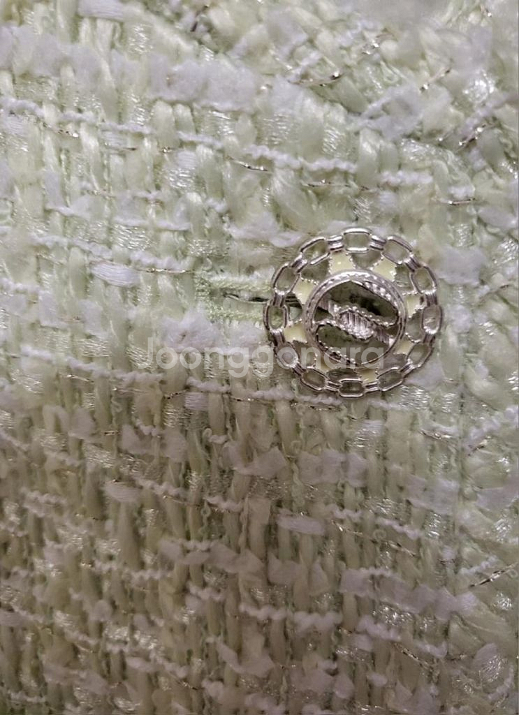 미착용) 라인 Line 트위드자켓 라임색상 봄자켓 연두--7