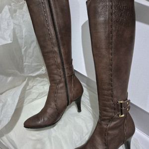 탠디 브라운 가죽 롱부츠