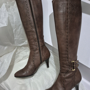 탠디 브라운 가죽 롱부츠