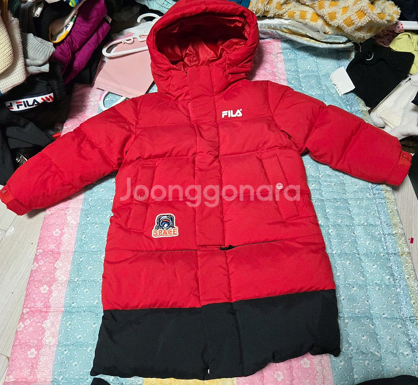 아동 110호 휠라 키즈 오리털 패딩 점퍼--0