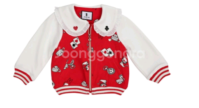 최상)여아 봄가을 프렌치캣 나염점퍼 120호(5-6세)--2