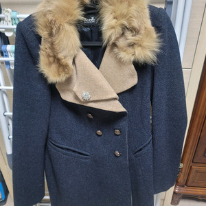 2회착용/드라이완료)수스 캐시미어 퍼카라 코트 66사이