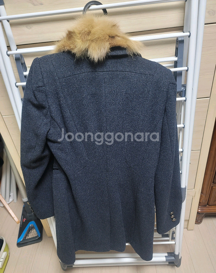 2회착용/드라이완료)수스 캐시미어 퍼카라 코트 66사이--5