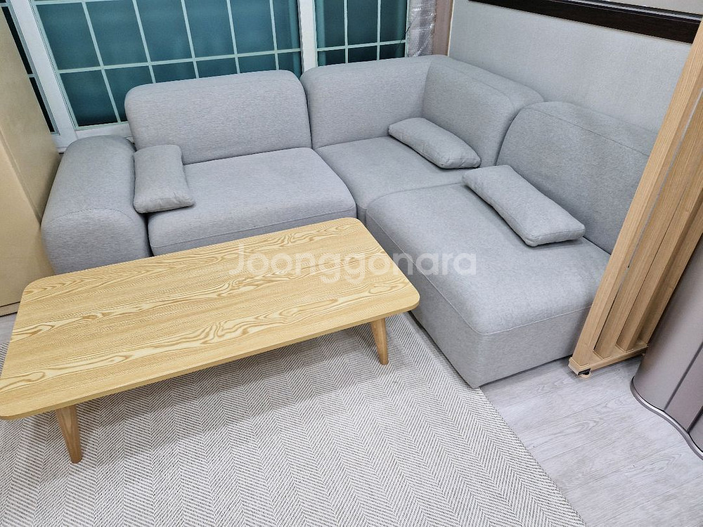<한샘> S급 신품급 모듈형 패브릭소파 4인or1인 절반가격에 판매!--2