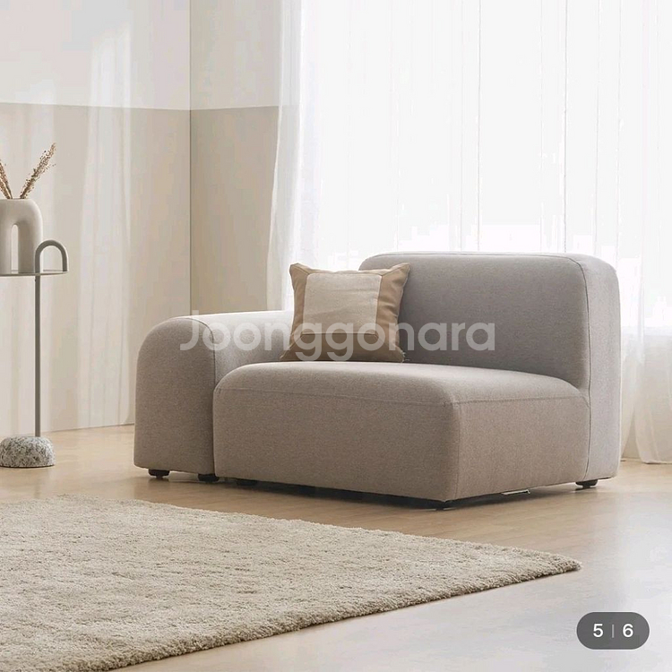 <한샘> S급 신품급 모듈형 패브릭소파 4인or1인 절반가격에 판매!--4