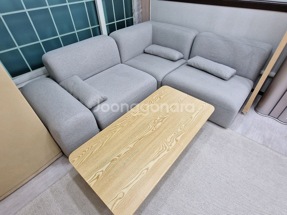 <한샘> S급 신품급 모듈형 패브릭소파 4인or1인 절반가격에 판매!--3