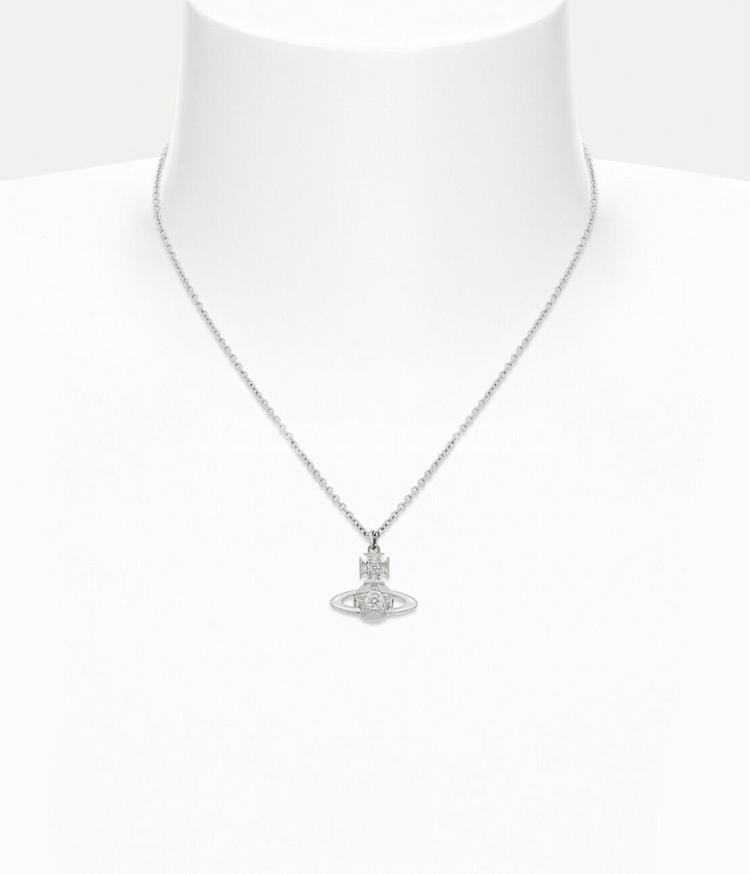 (미사용)비비안웨스트우드 리 lee orb 실버목걸이--1