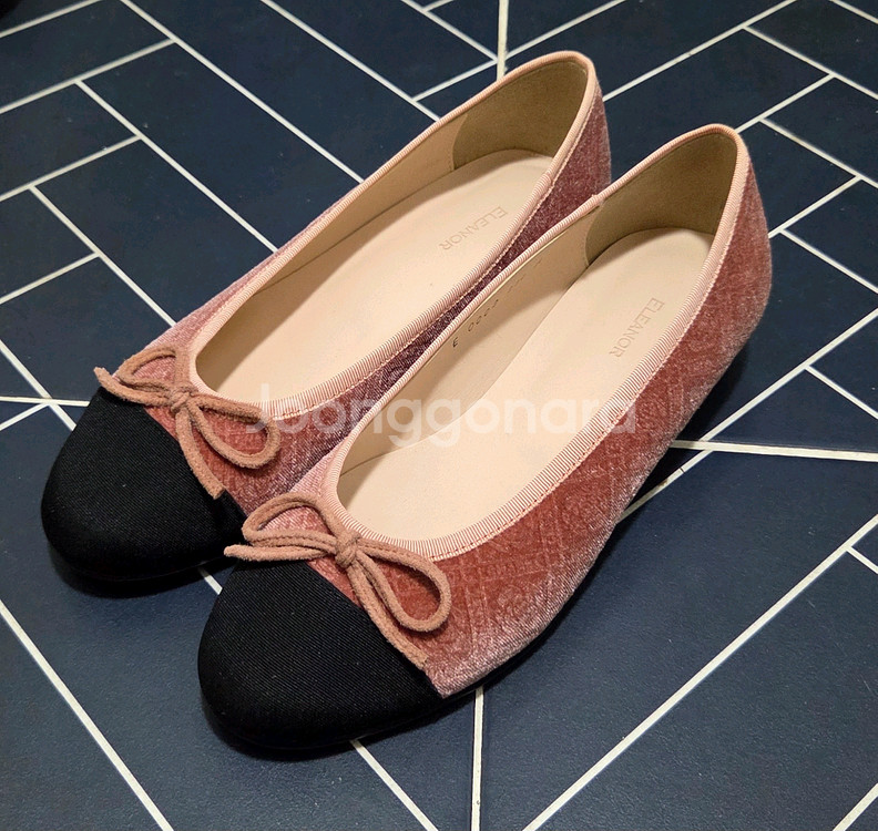 핑크벨뱃 플랫슈즈 수제화 230--0