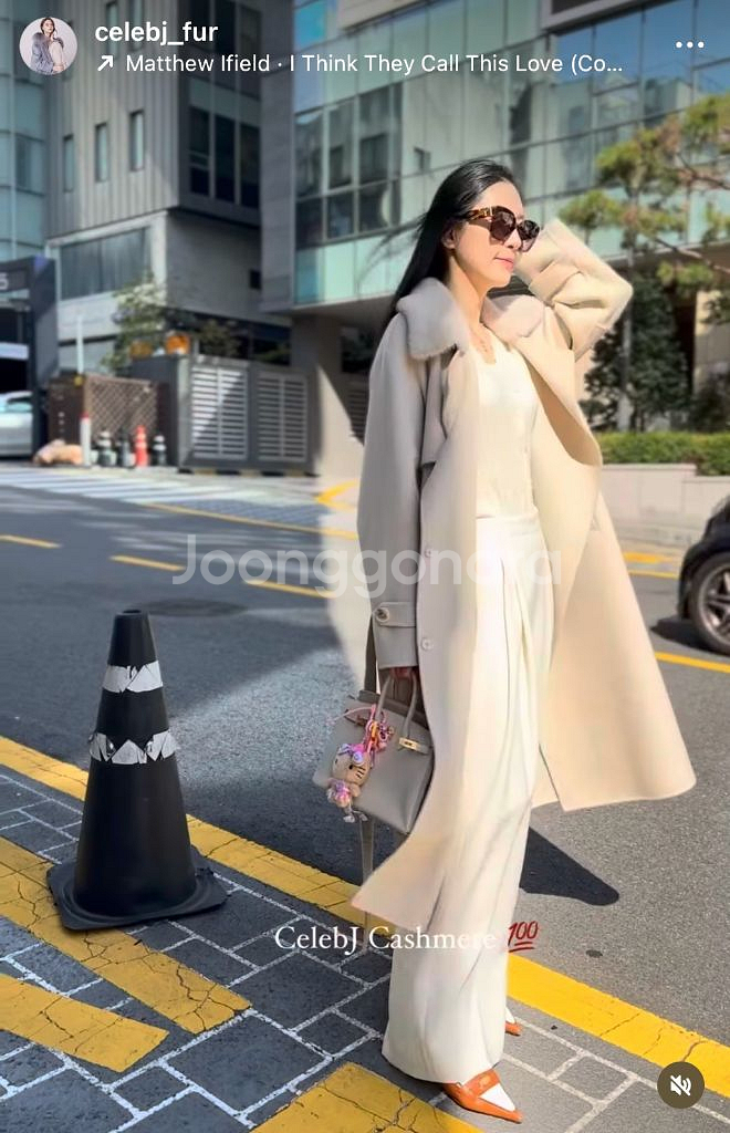 CELEB J 셀럽제이 밍크 캐시미어 코트--2