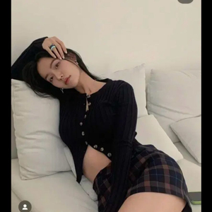 페일제이드 리브드가디건 네이비