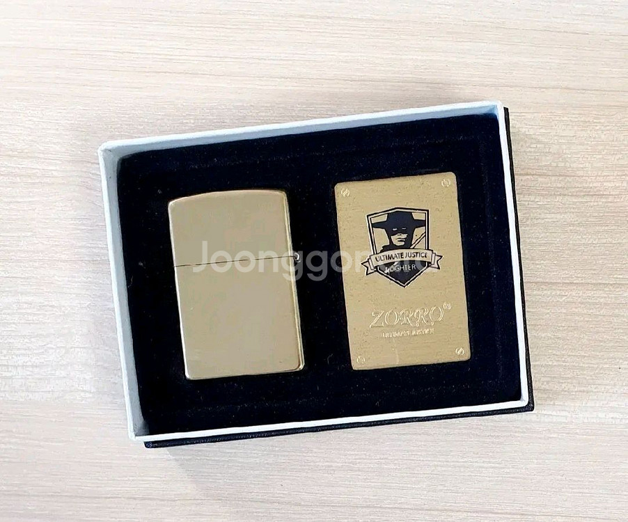 ZORRO 지포형 라이터 금색 유광 - G025--0