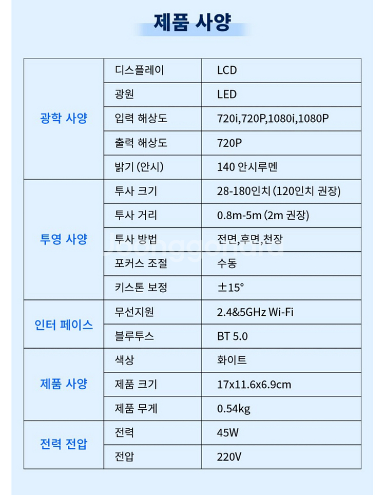 새제품 VANKYO Leisure 300 미니 빔프로젝--6