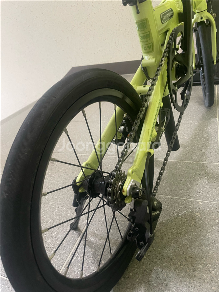 키후 에어 뉴트로 레몬 접이식 자전거--4