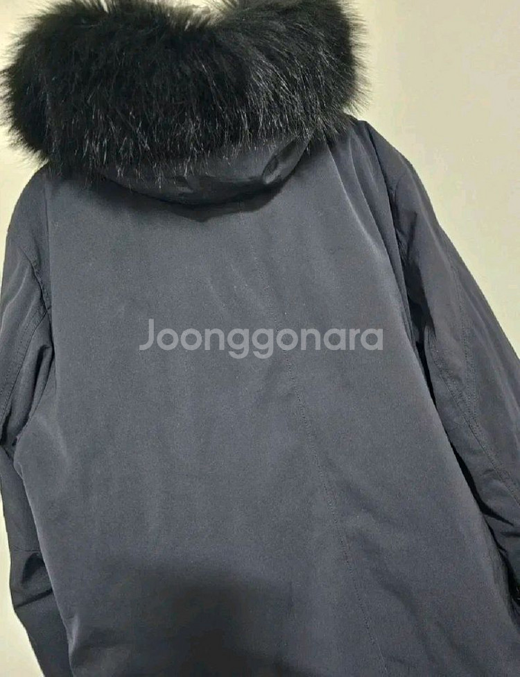 엠비오 천연너구리털 다크네이비 롱패딩105-180--4